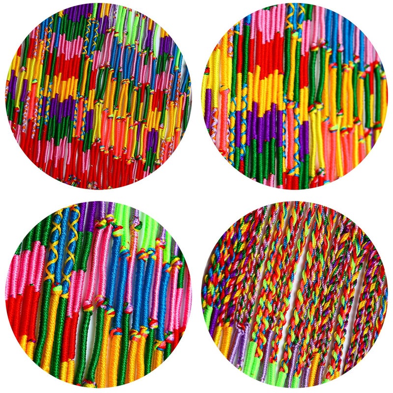 Resinta 100 Pieces Handmade Braided Bracelets Assorted Colors Friendship Cords Thread Bracelets Party Supply Favors for Wrist Anklet - Image 4